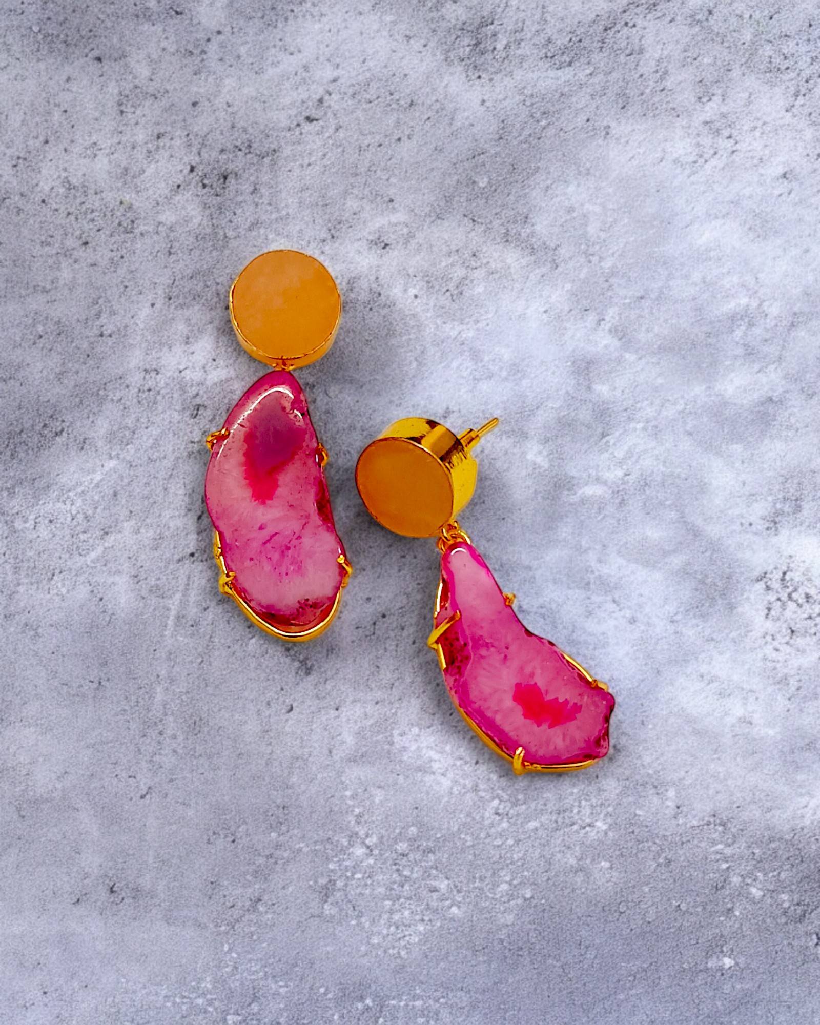 PINK AGATE DANGLER - Image 3