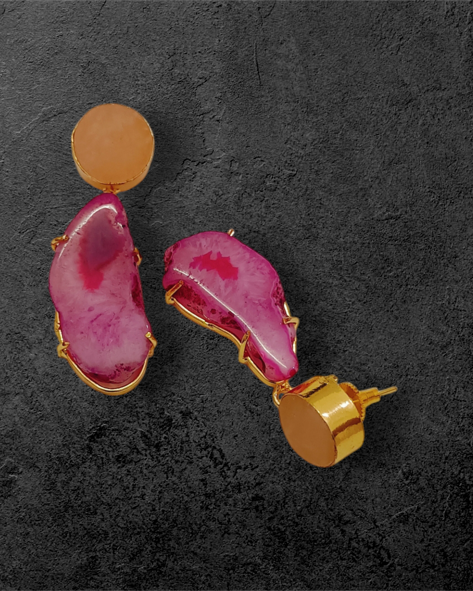 PINK AGATE DANGLER - Image 4