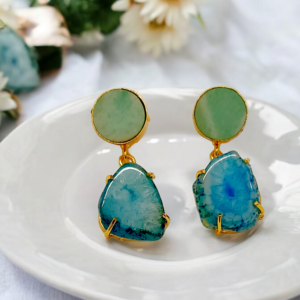 BLUE AGATE DANGLER