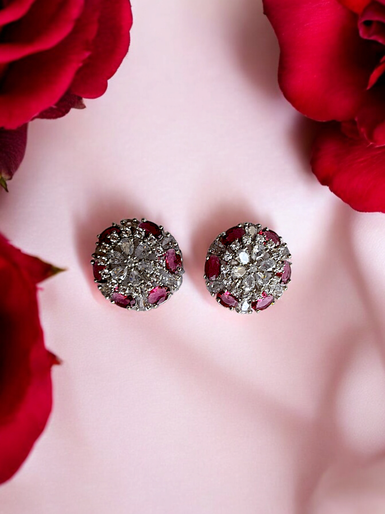 PINK ENA ZIRCONIA STUD